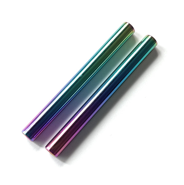 Zieh-Röhrchen aus Alu 70mm lang - stabil, leicht, elegant, edel - in Regenbogen
