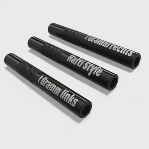 Hafti Style 3er-Set – Aluminiumröhrchen „1 Gramm links / 1 Gramm rechts / Hafti Style“ 