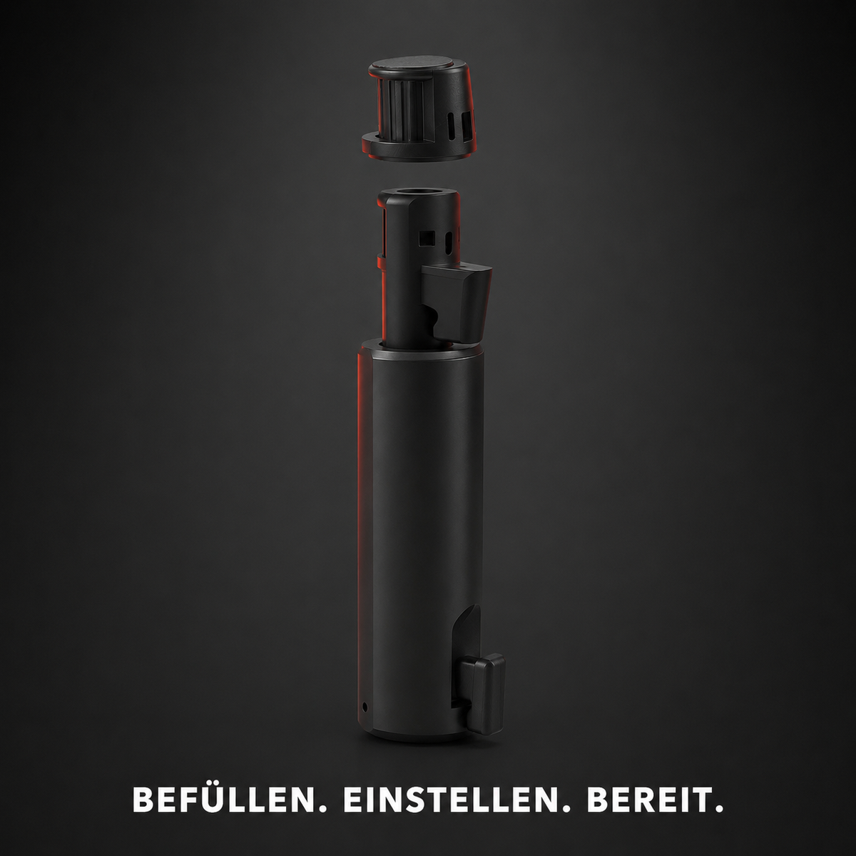SniffHit Dosierer mit fünf Dosierstufen und Magnetverschluss