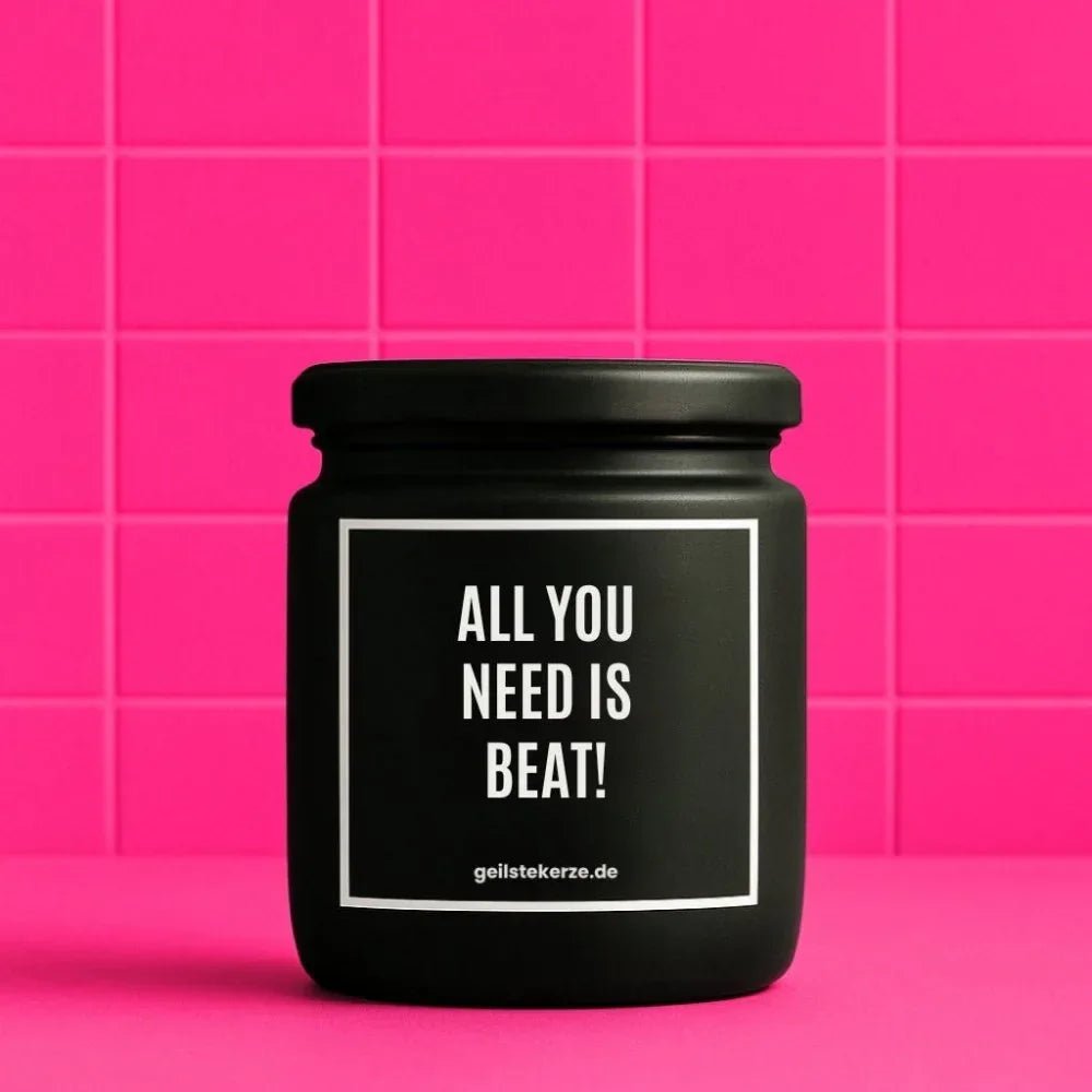 Duftkerze „ALL YOU NEED IS BEAT!“ von geilstekerze – Ansicht 1