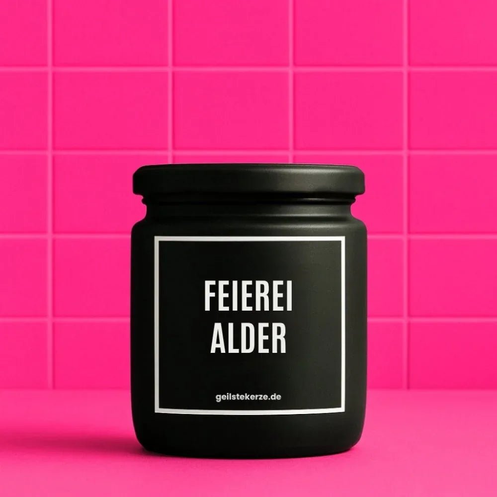 Duftkerze „FEIEREI ALDER“ von geilstekerze – Ansicht 1