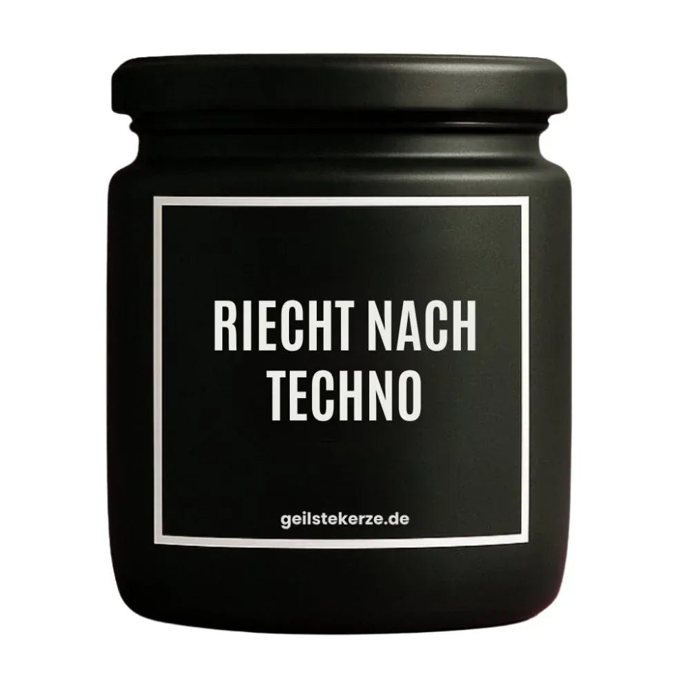 Duftkerze „RIECHT NACH TECHNO“ von geilstekerze – Ansicht 3