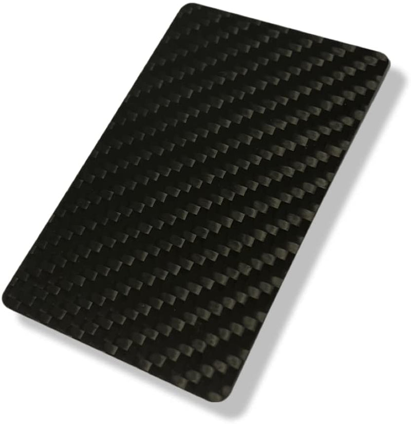 Carte en fibre de carbone véritable au format carte EC/carte d'identité - Hack Card - Pull and Hack noir, stable et élégant en carbone