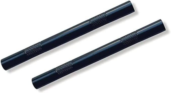 2 tubes en aluminium noir/nervuré (80 mm) et avec cartes "PULL IT THROUGH" et "FINALLY WEEKEND" Snuff Snorter Sniffer Snuffer pour tabac à priser