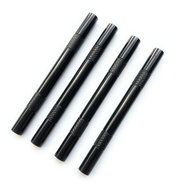 Jeu de tubes - 4 pièces - tubes noirs en aluminium - tubes de traction - stables, légers, élégants - longueur 80 mm