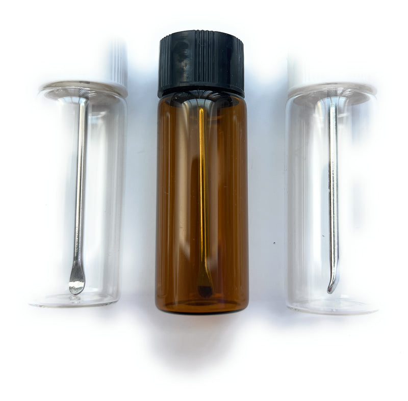 Set of XXL baller bottles (set of 3) with spoon in white/black screw cap in hard case