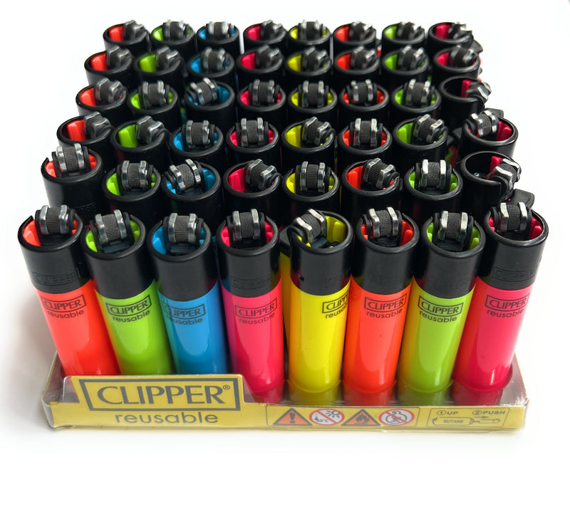 Das Original: Clipper Feuerzeug Neon, 4er Set nachfüllbar