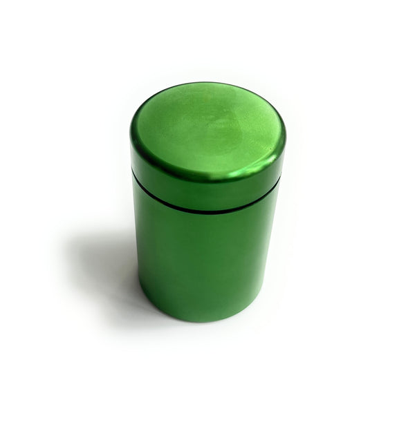 Aluminum tin with screw cap for keeping fresh and storing spices etc.