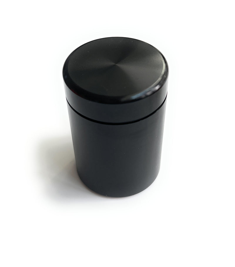 Aluminum jar with screw cap for keeping spices fresh and storing them etc.