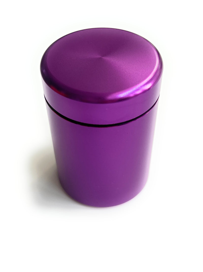 Aluminum jar with screw cap for keeping spices fresh and storing them etc.