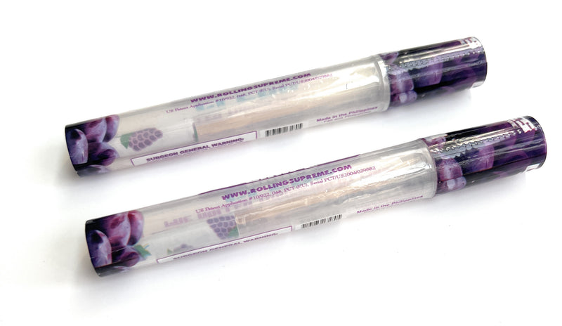 2x Cyclones Clear Pre-Rolled Papers/Cones with integrated grape/grape flavored tip