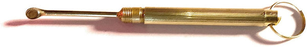 Mini Löffel Anhänger (ca.70mm) Gold Charm Sniffer Snorter Snuff Snorter Powder Löffel Smoking Zubehör in Gold zusammenklappbar