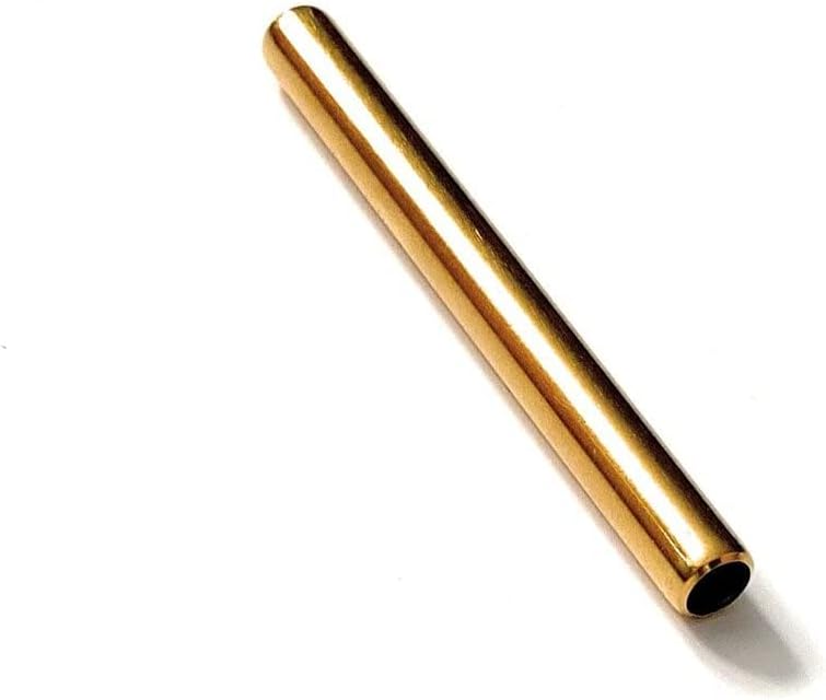 Tube de traction doré en aluminium - pour votre tube à priser - tabac à priser - trois longueurs 60/70/90 mm - or stable, léger, élégant et noble