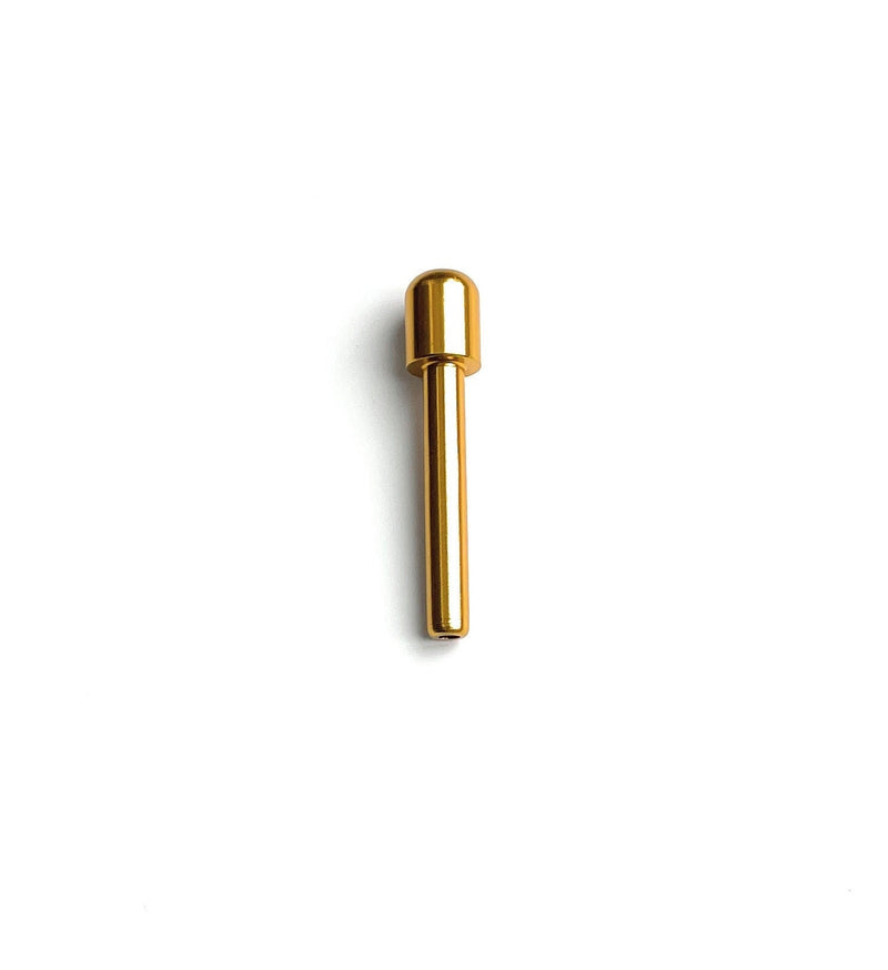 Röhrchen aus Aluminum– für deinen Schnupftabak- Zieh - Röhrchen - Snuff - Snorter Dispenser – Länge 70mm  (Gold)