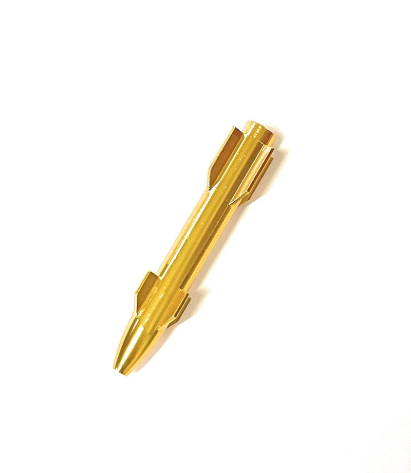 1 x Röhrchen aus Aluminum in Raketen Optik– für deinen Schnupftabak- Zieh - Röhrchen - Snuff - Snorter Dispenser – Länge 77mm gold
