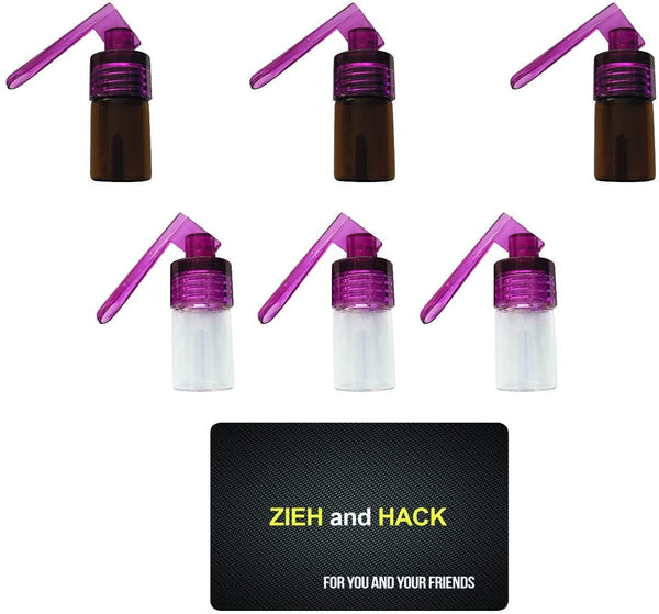 SET Spender (6 x inkl. 1 Zieh- und Hack Karte) Dosierer Portionierer sniff snuff sniffer Spender Dispenser mit ausklappbarem Löffel V3