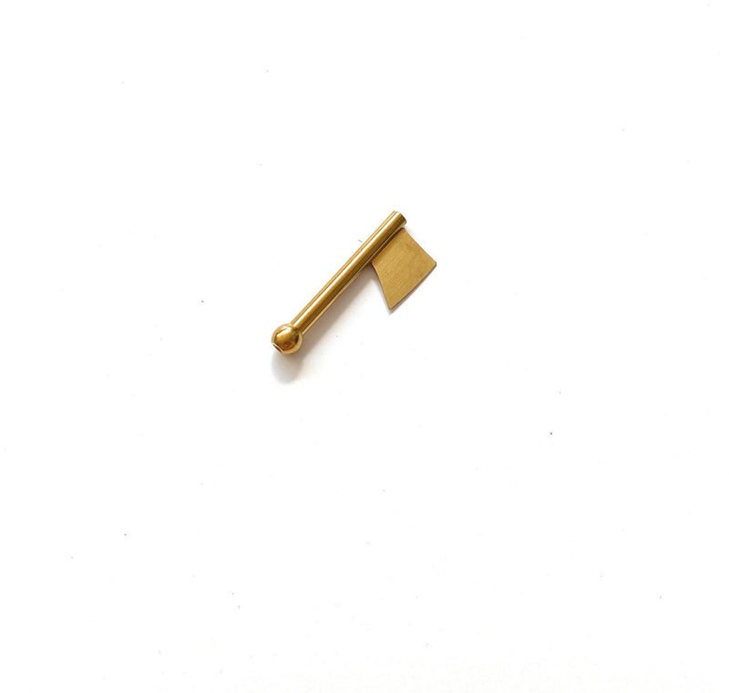 1 x Colored Metal Snuff Bat Snorter Nasal Tube Bullet Sniffer Snuffer & Blade Edge Snuff Razor Blade Hatchet Hatchet (Gold)