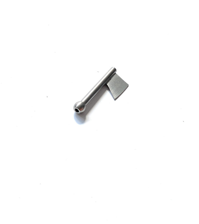 Colored Metal Snuff Bat Snorter Nasal Tube Bullet Sniffer Snuffer & Klingenrand Rasierklinge Beil Hatchet (Silber)