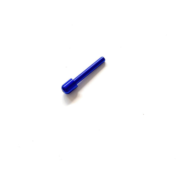 Tube made of aluminum - for your snuff draw tube - snuff - snorter dispenser - length 70mm (blue)