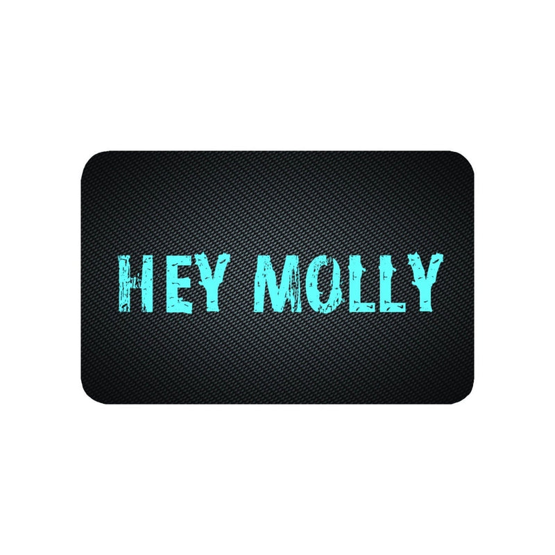 Card "Hey Molly" in carbon look in debit card/identity card format for snuff-snuff-doser-hack card-pull and hack