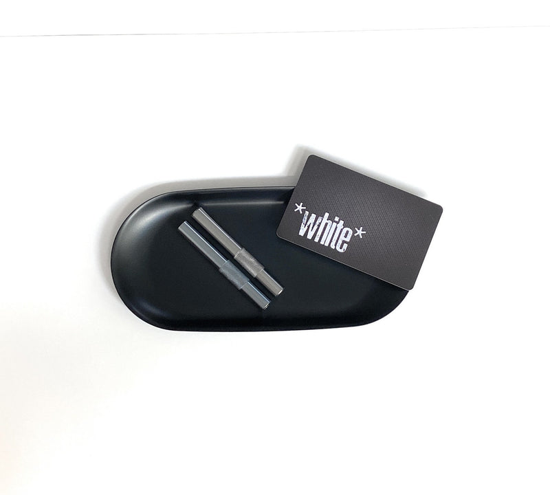 SET Noir Mat 1x planche métallique avec 2 tubes à dessin et 1 carte de dessin et de piratage Bloc à dessin en paille Classy Edel Straw Tube Sniff Snuff