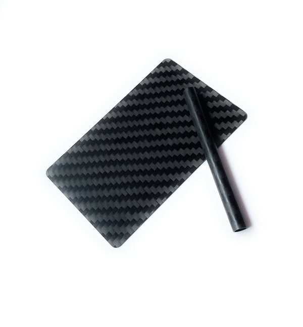 Carbon Röhrchen Set inkl. Hack Karte & Ziehröhrchen schwarz Zieh - Röhrchen - Länge 70mm stabil und elegant