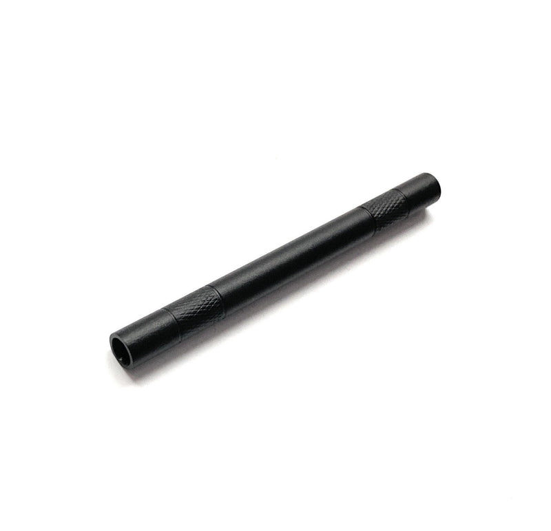 Black matt tube made of aluminum - for your snuff - pull - tube - snuff - dispenser - length 80mm - stable, light, elegant