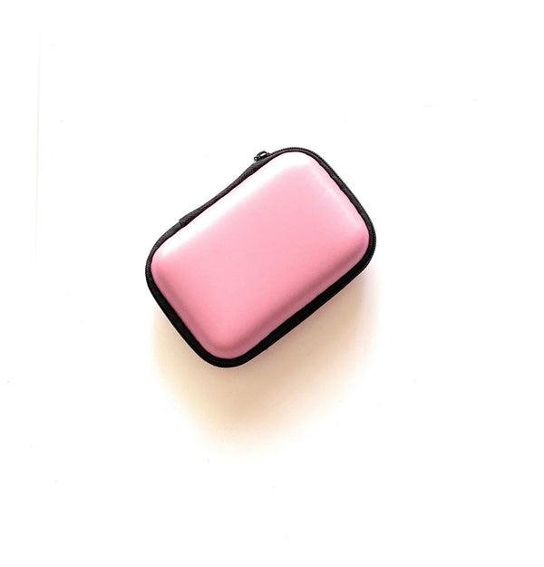 SET Carbon Pink Sniff Snuff Sniffer Schnupf Spender Dispenser (Carbon Röhrchen & Hack Karte, Dosierer, Ziehröhrchen) in Soft Case Pink