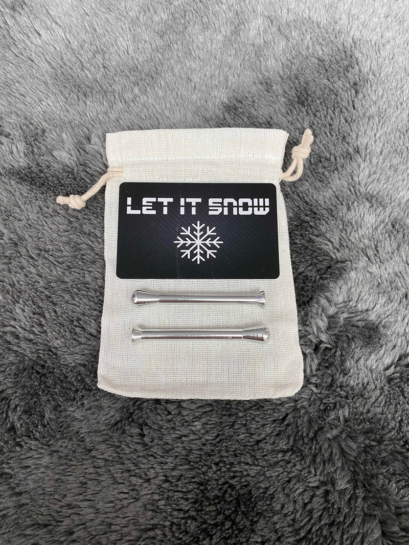 Mini SET Let it Snow Sniff Snuff Sniffer Snuff Distributeur Distributeurs (2x tubes et carte hack) dans des sacs
