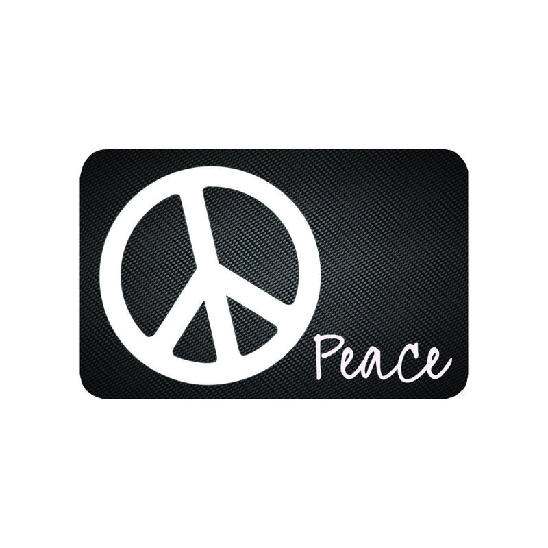 Card "Peace" in carbon look in debit card/identity card format for snuff-snuff-doser-hack card-pull and hack