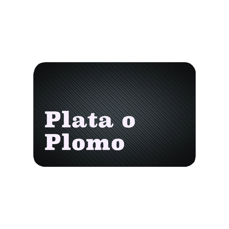 Carte "Plata o Plomo" au look carbone au format carte EC/carte d'identité pour distributeur de tabac à priser -hack card-pull and hack Escobar