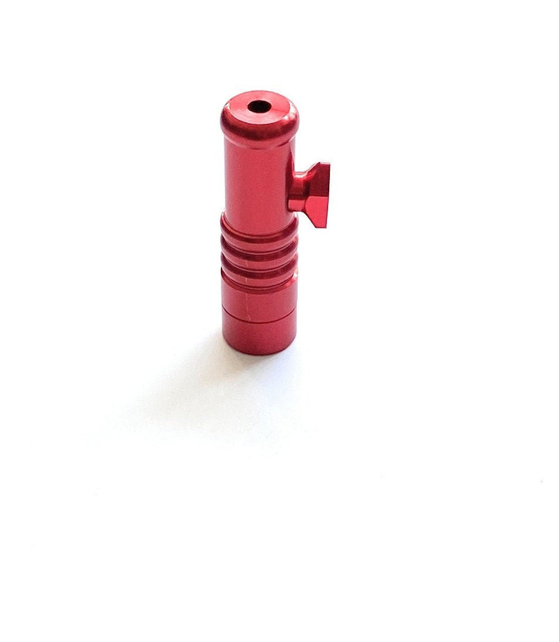 1x doser scoop dispenser for snuff aluminum / metal in red