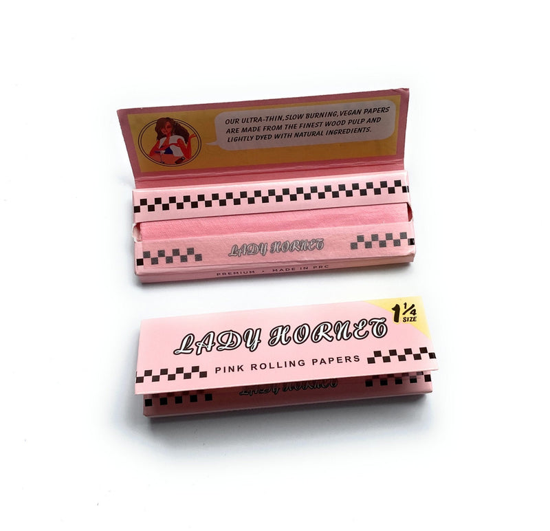 2 x Paper "Pink" Smoking Stoner Cash Smoking-Papers Zigarettenpapier Rolling Papers Papier Tip Pink Rosa Lady Papers