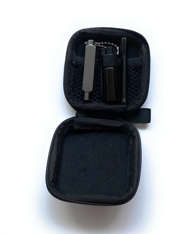 SET Bird Sniff Snuff Sniffer Schnupf Spender Dispenser (Röhrchen, Spender, Schlüsselanhänger) in Soft Case Case mit lustigem Print