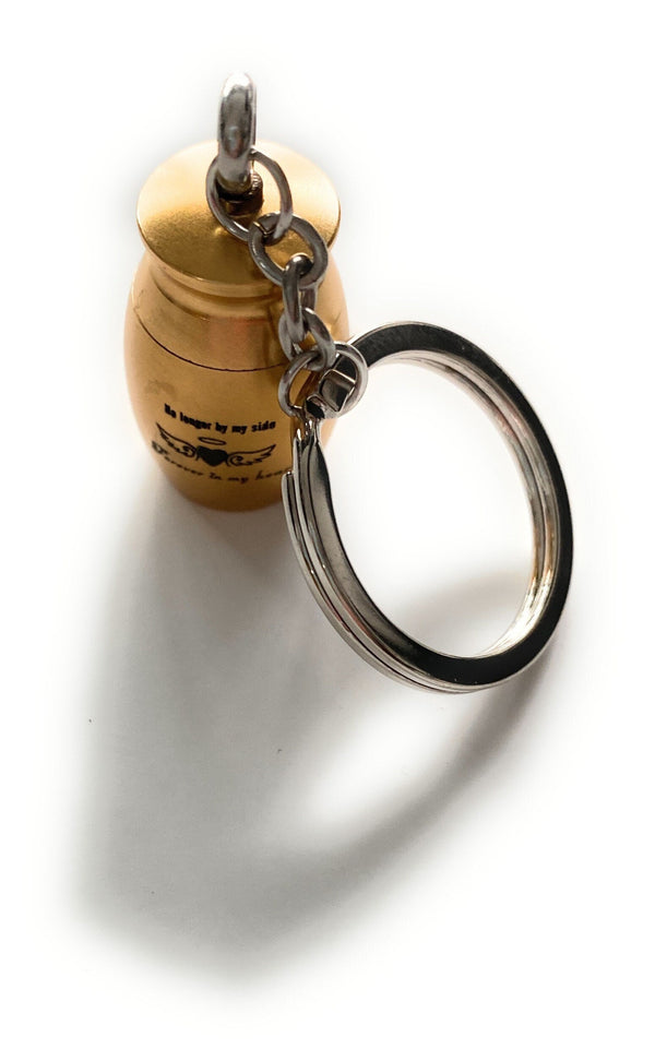 1x Mini Kapsel Anhänger Charm Schlüsselanhänger zum Schrauben zum Mitführen kleiner Gegenstände/Pulver etc. To-Go in Gold