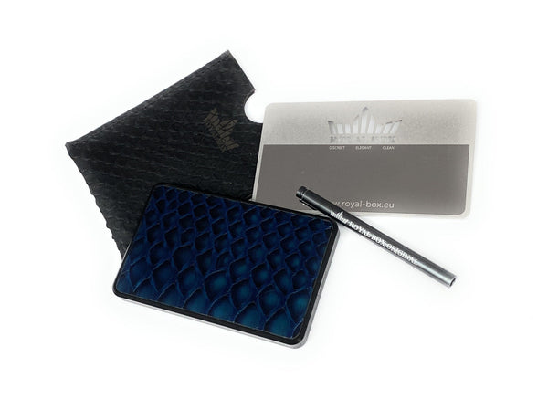 Royal Box Premium made of genuine lizard leather in black including 2 tubes, card and leather case, stylish, elegant, super exclusive made of leather