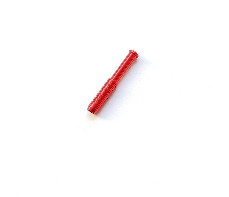 Paille métallique colorée 55mm, Tube de dessin de paille, reniflard de chauve-souris, Tube Nasal, renifleur de balles, rouge