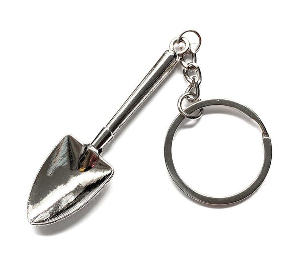 1x Spoon Pendant in Spade/Shovel Shape Charm Key Ring Spoon Silver