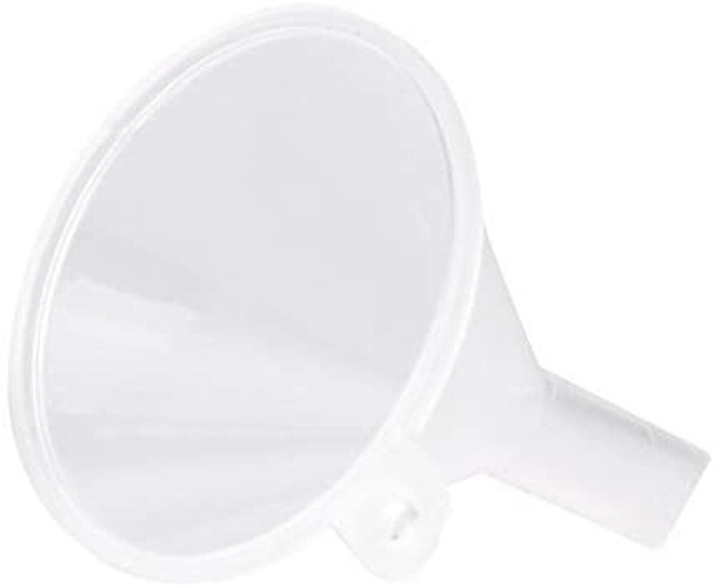 1 x Large dispenser (43mm) with fold-out spoon with transparent screw cap including funnel
