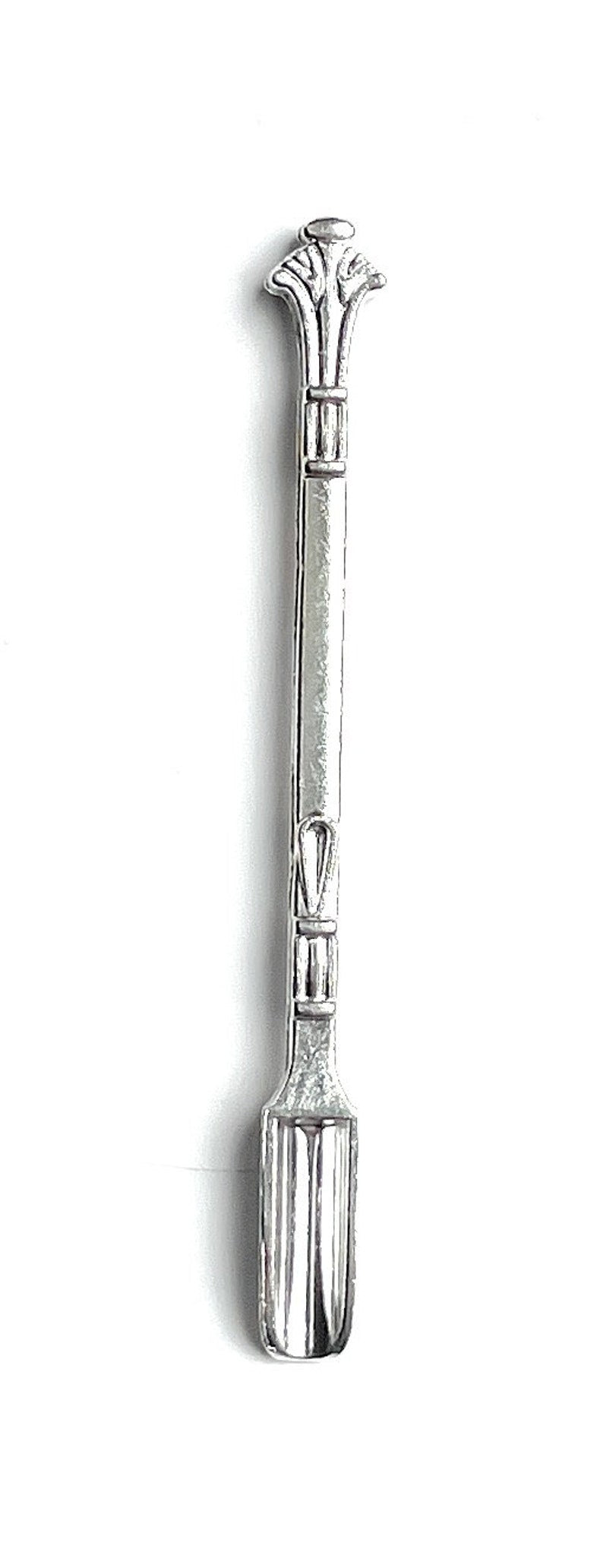 Mini Löffel (ca.85mm) Charm Sniffer Snorter Snuff Snorter Powder Löffel Smoking Zubehör in Silber