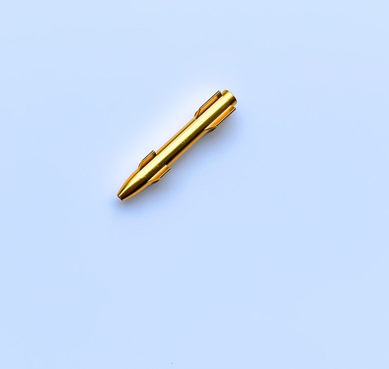 Röhrchen aus Aluminum in Raketen Optik– für deinen Schnupftabak- Zieh - Röhrchen - Snuff - Snorter Dispenser – Länge 77mm gold