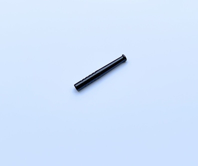 1 x Colored Metal Straw Straw Snuff Tube Snuff Bat Snorter Nasal Tube Bullet Sniffer Snuffer (Black)