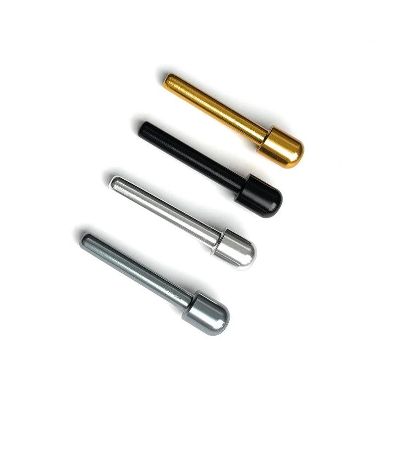 4 Stück Wiederverwendbare Metall-Strohhalme – 7 Cm, Aluminium (2 Schwarz, 2 Silber) – Für Cocktails & Unterwegs