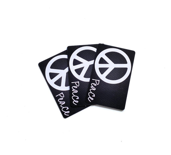 Card "Peace" in carbon look in EC card/identity card format for snuff-snuff dispenser -hack card-pull and hack