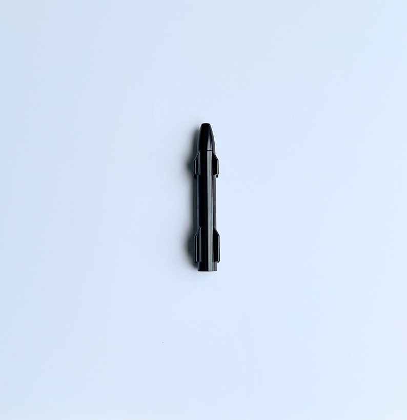 Tube made of aluminum in rocket look - for your snuff - draw tube - snuff - snorter - length 77mm black