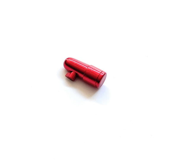 Dosierer Portionierer Spender für Schnupftabak Dispenser Alu/Metall (Rot)