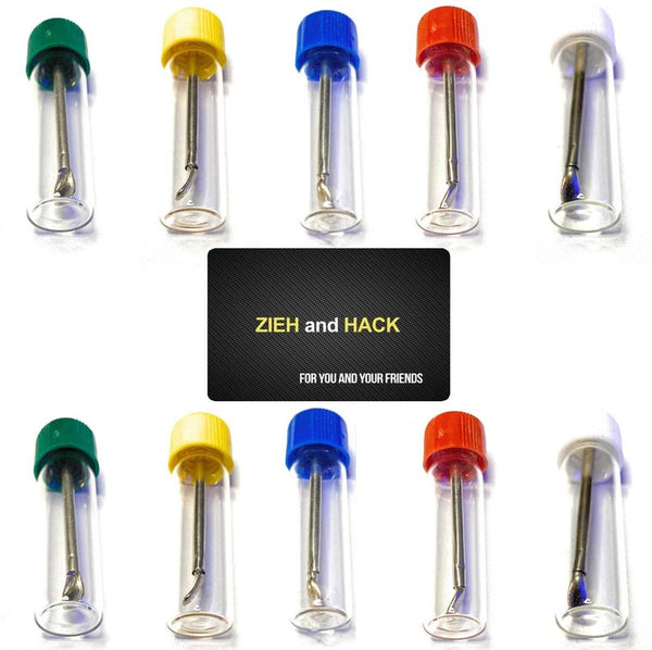 10x Baller bottles with telescopic spoon & 1 x card for snuff | Snuff set | Glass dispenser | Portioner | Donor | Sniff snuff