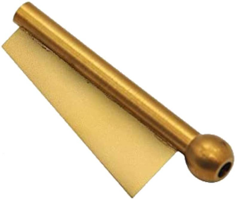 1 x Colored Metal Snuff Bat Snorter Nasal Tube Bullet Sniffer Snuffer & Klingenrand (Gold)