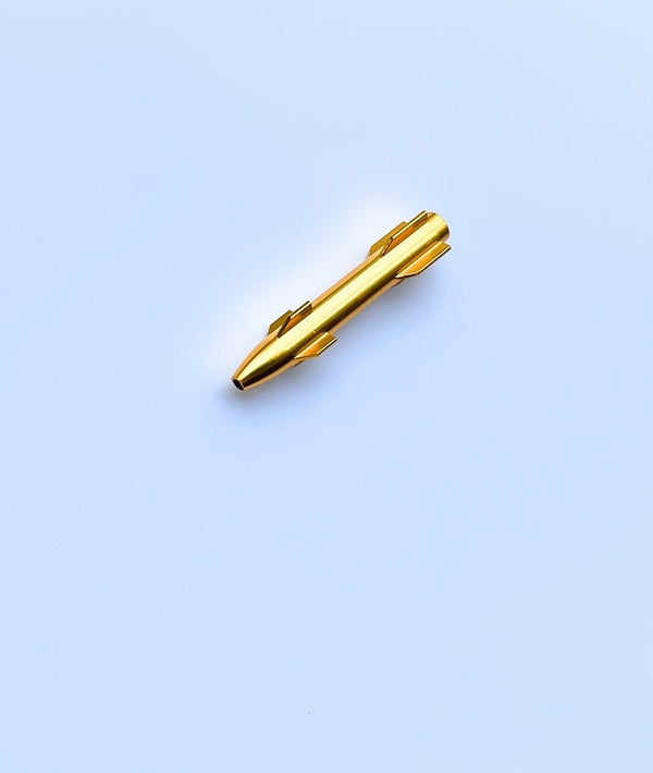 Röhrchen aus Aluminum in Raketen Optik– für deinen Schnupftabak- Zieh - Röhrchen - Snuff - Snorter Dispenser – Länge 77mm gold