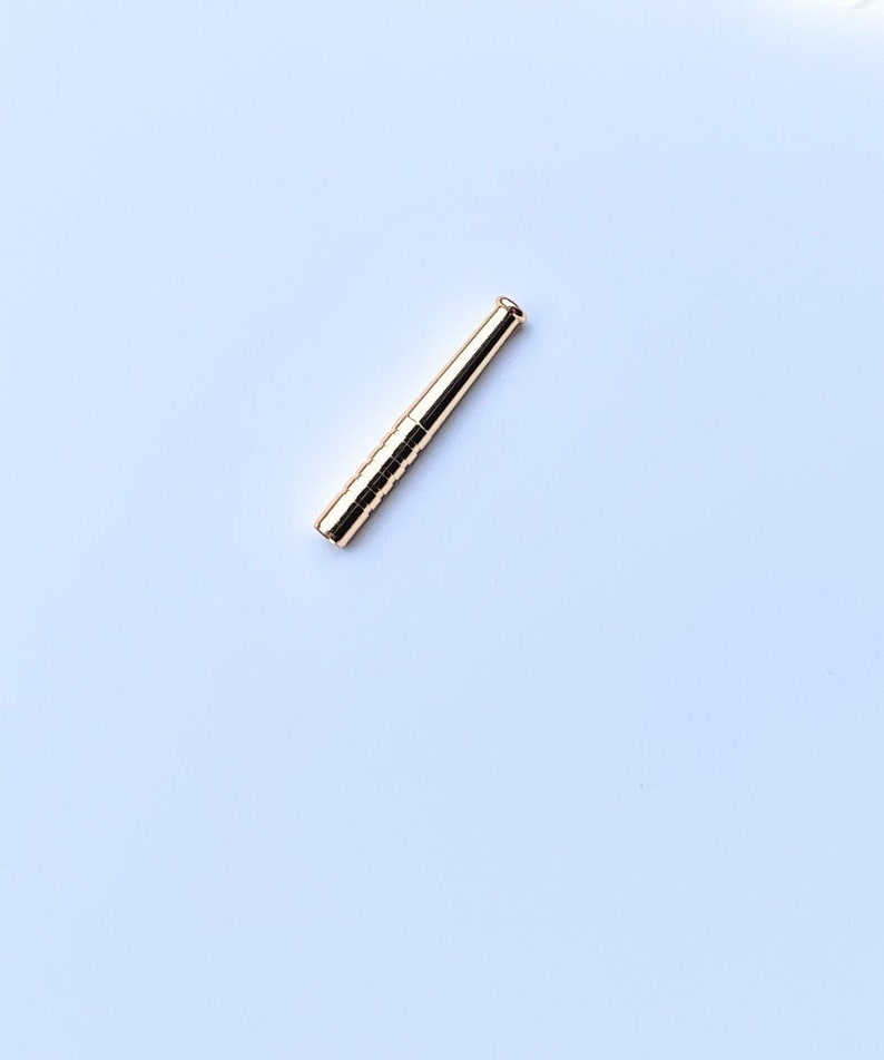 1 x Colored Metal Straw Strohhalm Ziehröhrchen Snuff Bat Snorter Nasal Tube Bullet Sniffer Snuffer (Gold)